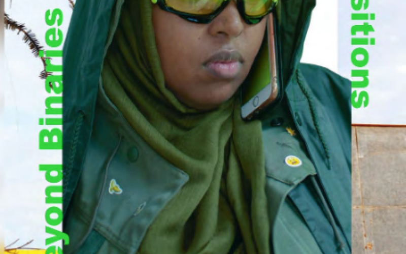 Photography of person in portrait with green glasses and green clothes