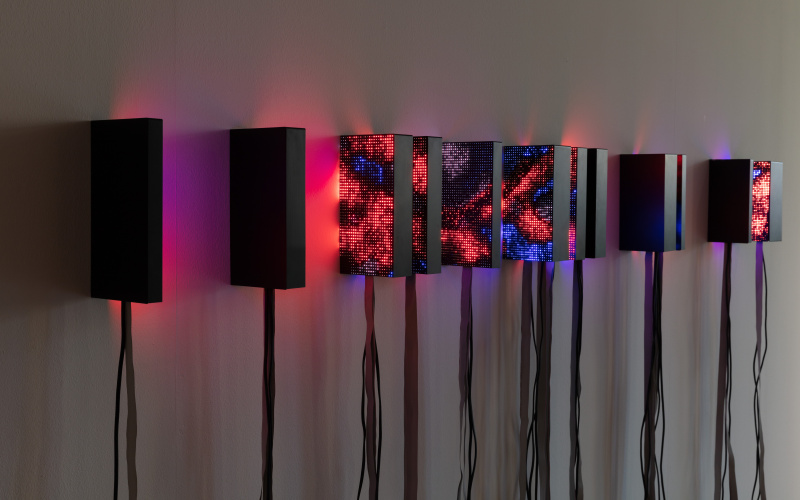 Daniel Canogar, »Fulgurations«, 2021. In the picture you can see the installation Fulgurations by Daniel Canogar.
