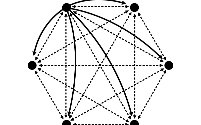 Zu sehen ist ein von Linien durchzogener Hexagon.