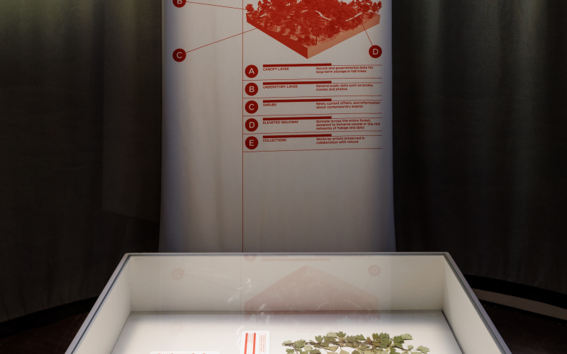 Zu sehen ist das Projekt Urban Data Forest im Rahmen der Ausstellung Repairing the Present :RETOOL.