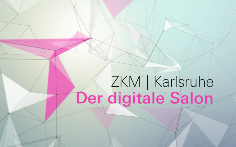 A still image with the words »ZKM | Karlsruhe. The Digital Salon«