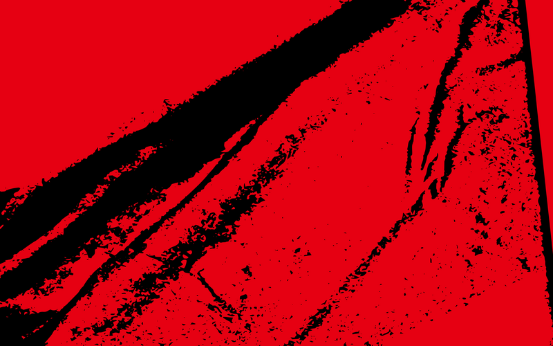 Zu sehen ist ein abstraktes Bild in Rot und Schwarz.