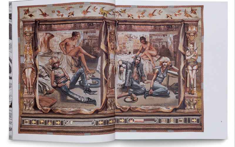 Bild im Buch auf Doppelseite einer Tapisserie von Margaret Eicher