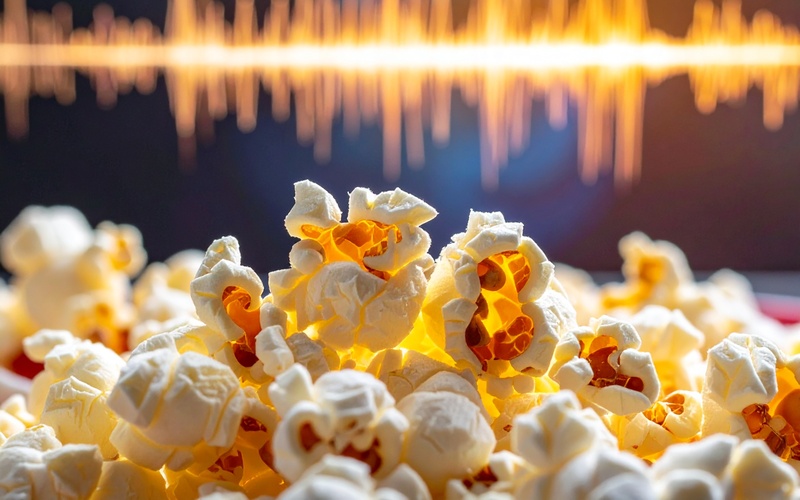 Popcorn und Soundwellen