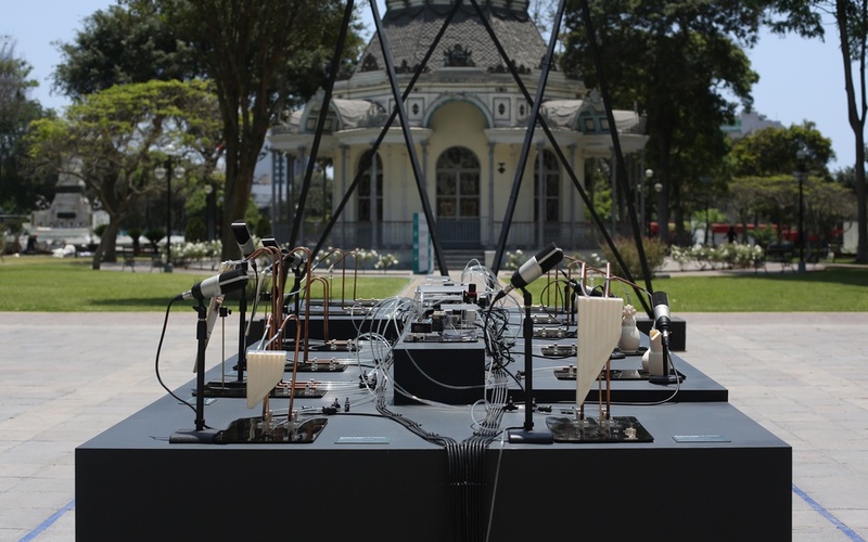 The picture shows the artwork The Eternal Return, Pre-Hispanic Interactions by Cristhian Ávila Cipriani.