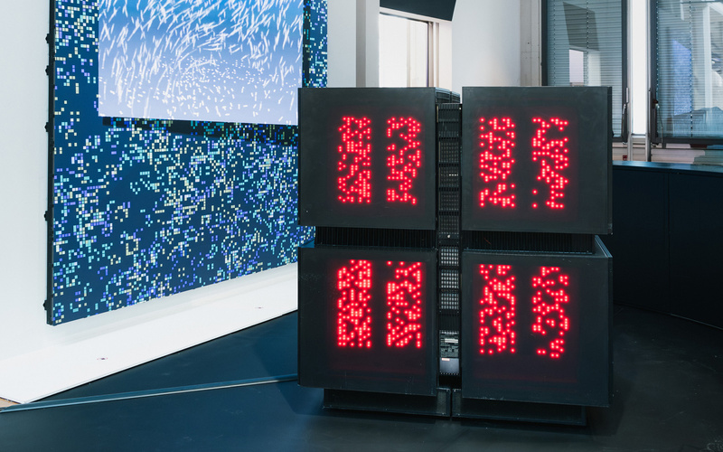 The Connection Machine on display in the foyer of ZKM.