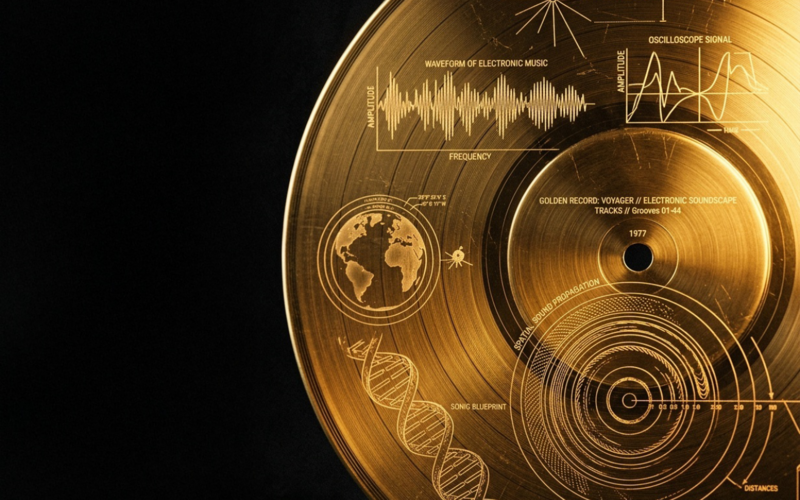 Zu sehen ist eine Grafik einer goldenen Schallplatte.