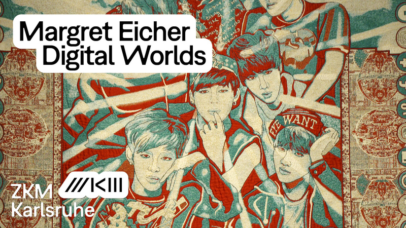 Margret Eicher Digital Worlds. Ausschnitt aus einem Wandteppich