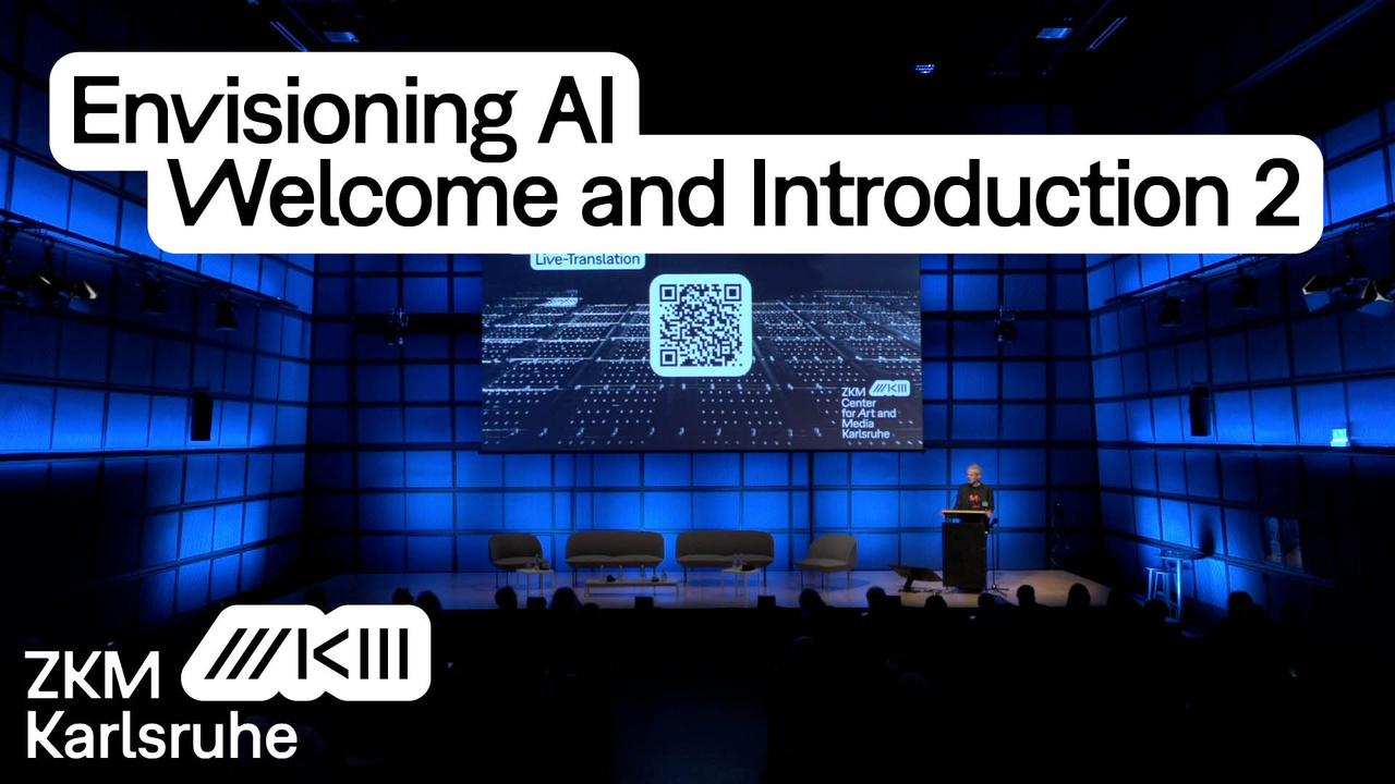 Alistair Hudson on stage at the Media Theater