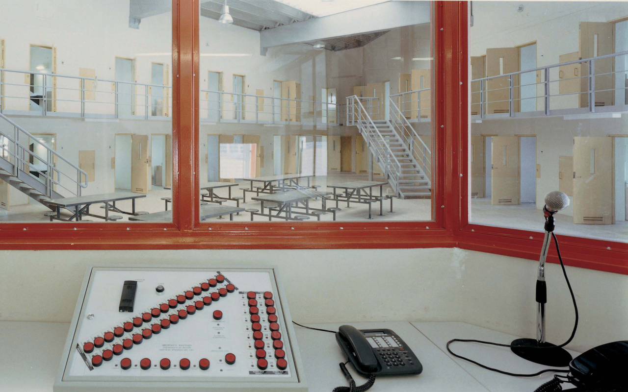 View from a control room in prison 