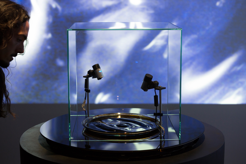 Two small cameras in a vitrine