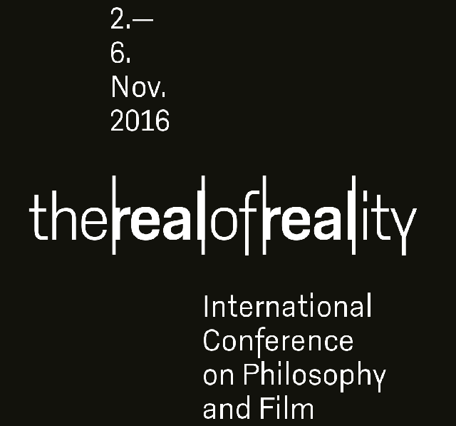 weiße Schrift auf schwarzem Grund: the real of reality