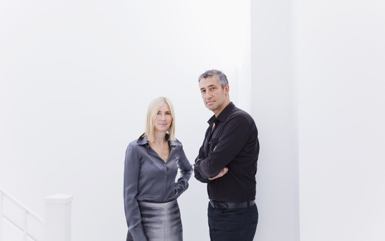 Portrait of the architectural duo Hani Rashid and Lise Anne Couture 