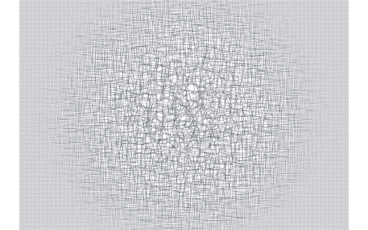 Visualisierung eines Netzwerks aus unzähligen feinen grauen Linien