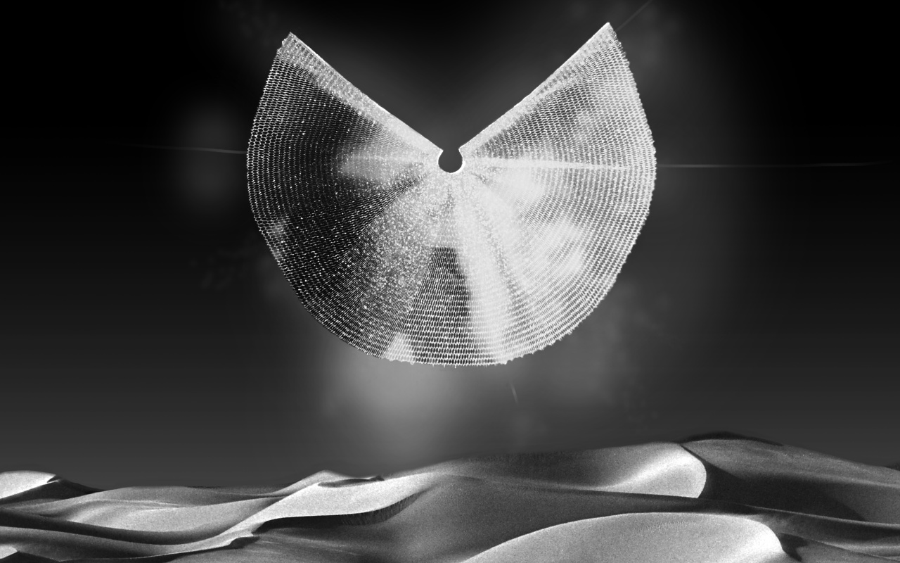 Lichterscheinung über der Wüste (Fotocollage); Aus "Tag Träume"; Datierung: 1968; Maße: 33 x 48.5 cm; Material: Tintenstrahldruck; Signiert, datiert "mack 68" (o. r.); Fotocollage auf Leinwand: 108 x 121 cm/ Signiert, datiert "mack 60/6" aus "Tag-Träume"