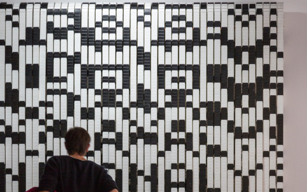 A QR code as picture on the wall