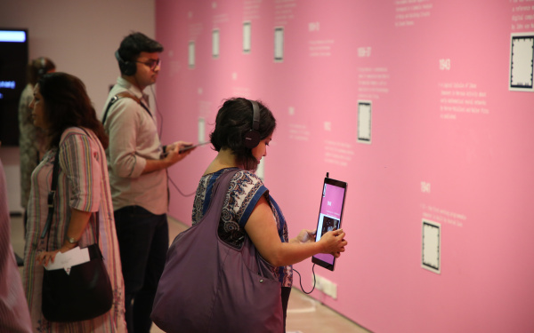Blick in die Ausstellung »Open Codes. Digital Culture Techniques«, Mumbai.
