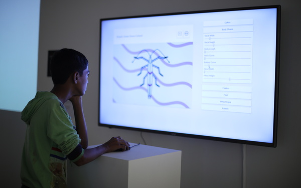 Blick in die Ausstellung »Open Codes. The Art of Coding«