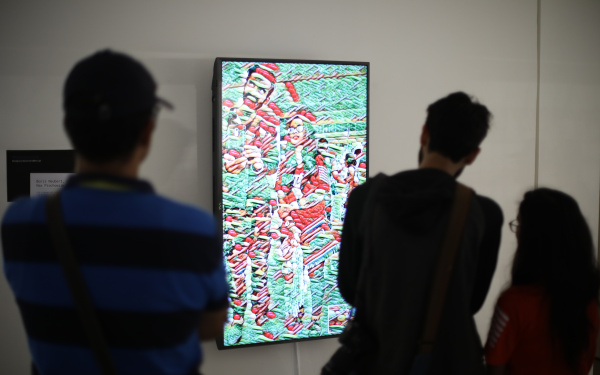 Blick in die Ausstellung »Open Codes. The Art of Coding«