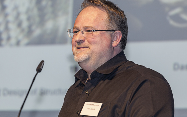 Toni Kotnik at his presentation at the Frei Otto Symposium
