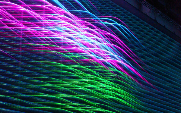 Lichtkunstkonzert mit dem SWR Vokalensemble Stuttgart, dem Stuttgarter Kammerorchester, der Künstlerin rosalie und ihrer Lichtinstallation CHROMA_LUX im ZKM_Foyer Es dirigieren als Gast des SWR Vokalensembles Stuttgart der irische Dirigent David Jones un