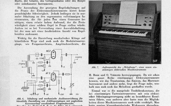 Harald Bode: »Bekannte und neue Klänge durch elektrische Musikinstrumente«