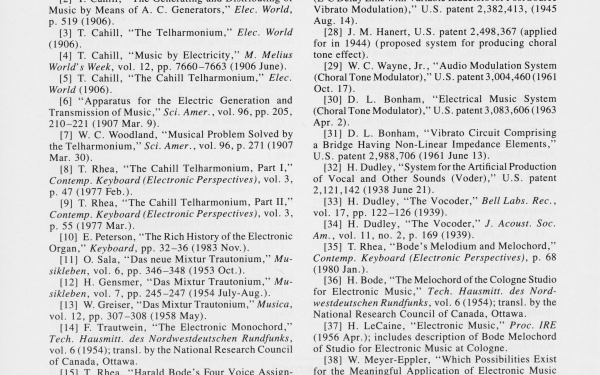 Harald Bode: »History of Electronic Sound Modification [Geschichte der elektronischen Klangveränderung]« (1984)