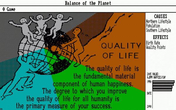 Screenshot of the video game »Balance of the Planet« 