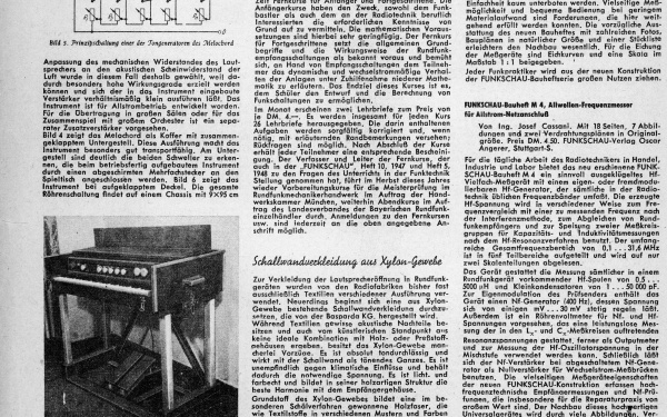Harald Bode: »Melochord – ein neues elektrisches Musikinstrument«, in: »Funkschau, 20. Jahrgang No. 8« (august 1948)