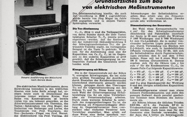 Harald Bode: »Grundsätzliches zum Bau von elektrischen Meßinstrumenten« (1951)