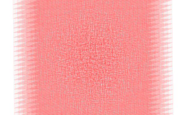 Three-dimensional body of red grid lines