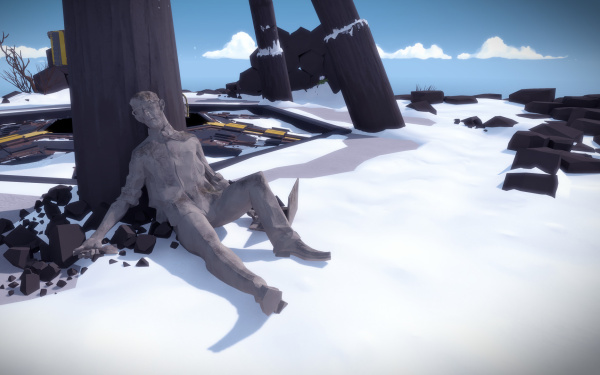  Computer generated snowy landscape