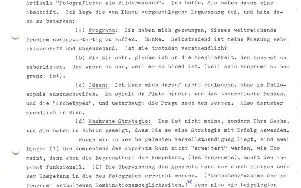 Brief von Vilém Flusser an Andreas Müller-Pohle, 10.02.1981