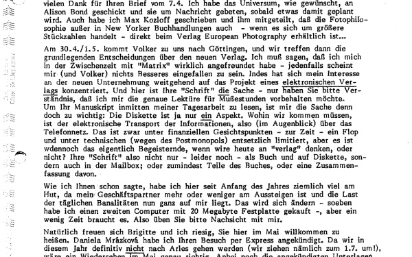 Letter from Andreas Müller Pohle to Vilém Flusser, 17.06.1986