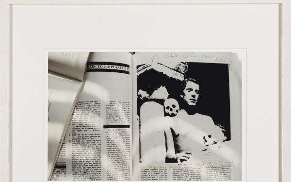 Self-portrait of young Brion Gysin with skulls, taken somewhere in Greece in the summer of 1935
