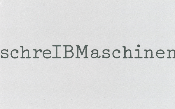 Michael Schirner, »schreIBMaschinen«, IBM 96 C Selectric, 1977