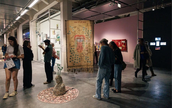 Blick in die Ausstellung ZKM Assembling Grounds