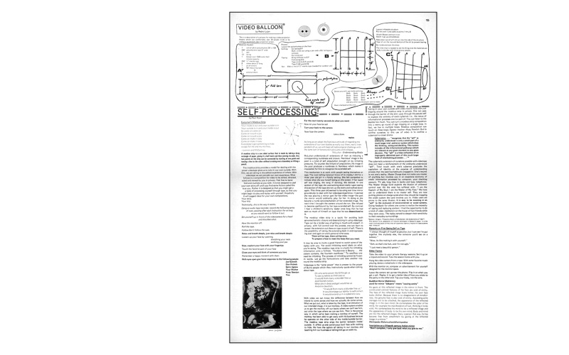 Paul Ryan, "Selbst-Prozessierung», in: »Radical Software«, Vol. 1, Nr. 2, 1970