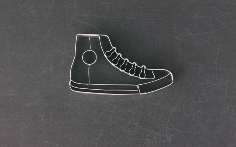 Ausstechform in Sneaker-Optik