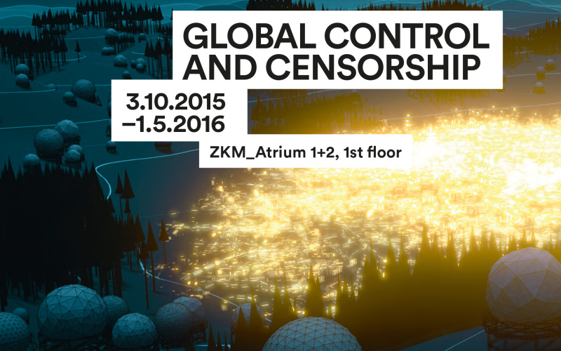 Cover of the exhibition brochure  »Global Control and Censorship«