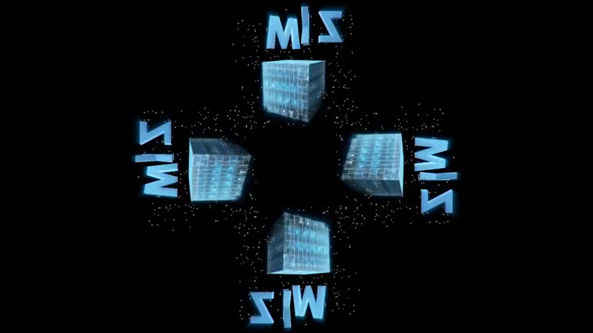 A hologram of the ZKM_Cube.