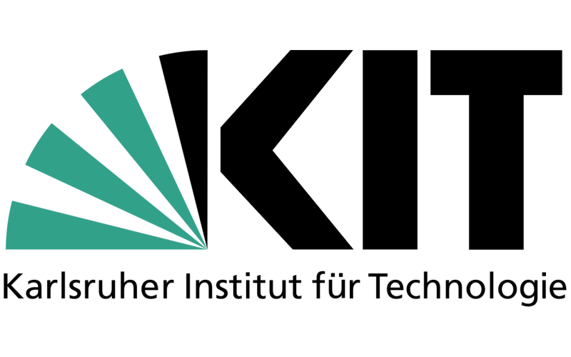 Logo des Karlsruher Institut für Technologie (KIT) in großen schwarzen Buchstaben mit grünem Ornament